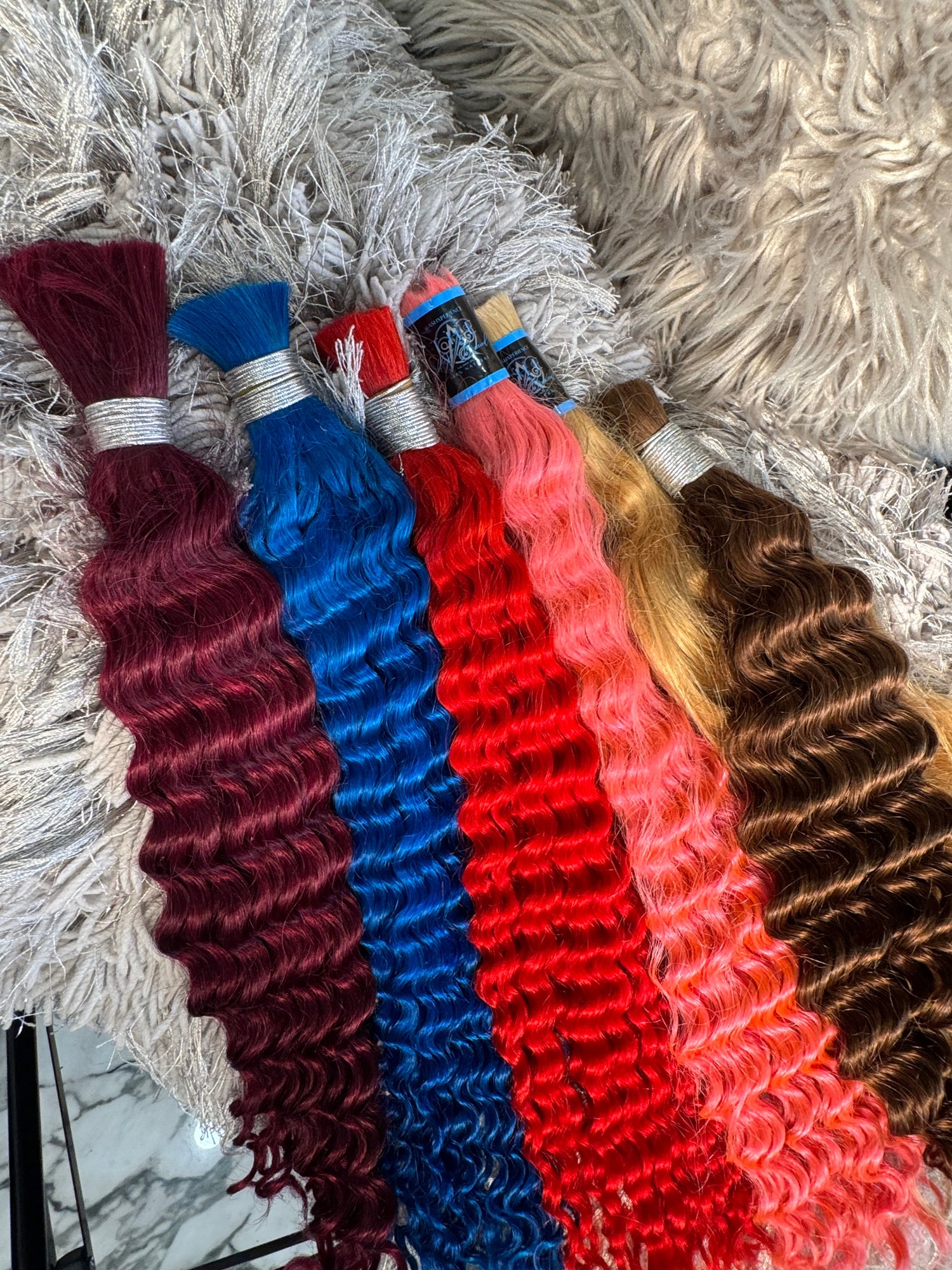 Colored Human Bulk Hair