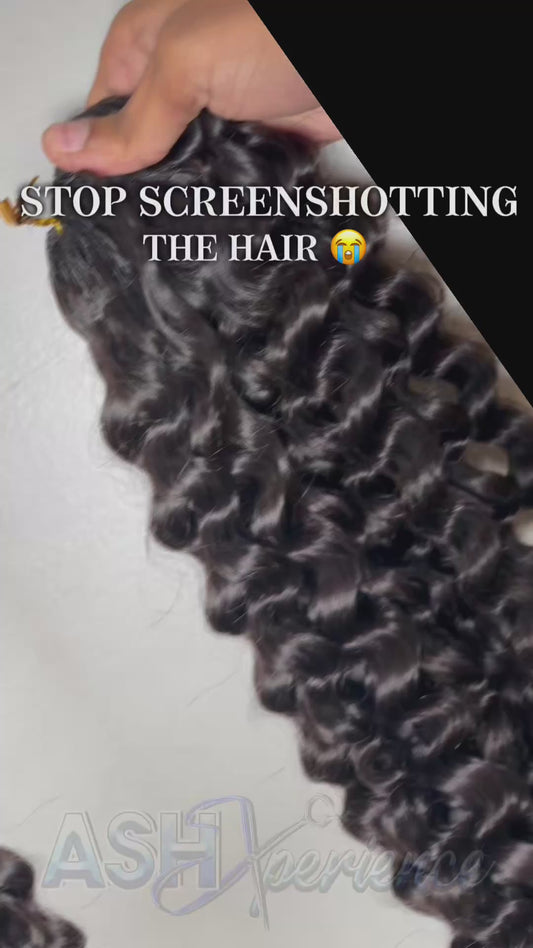 Natural Brown/Black Crotchet Human Bundles