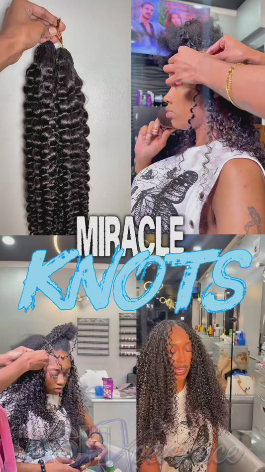 Natural Brown/Black Crotchet Human Bundles